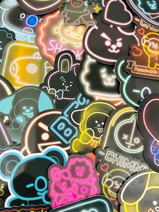 BT21 (BTS) - Stickers/Autocolantes Neon