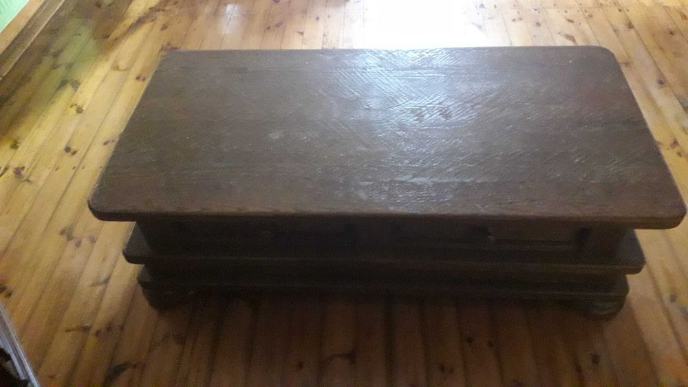 Ława dębowa z szufladami przelotowymi. 140x70x74