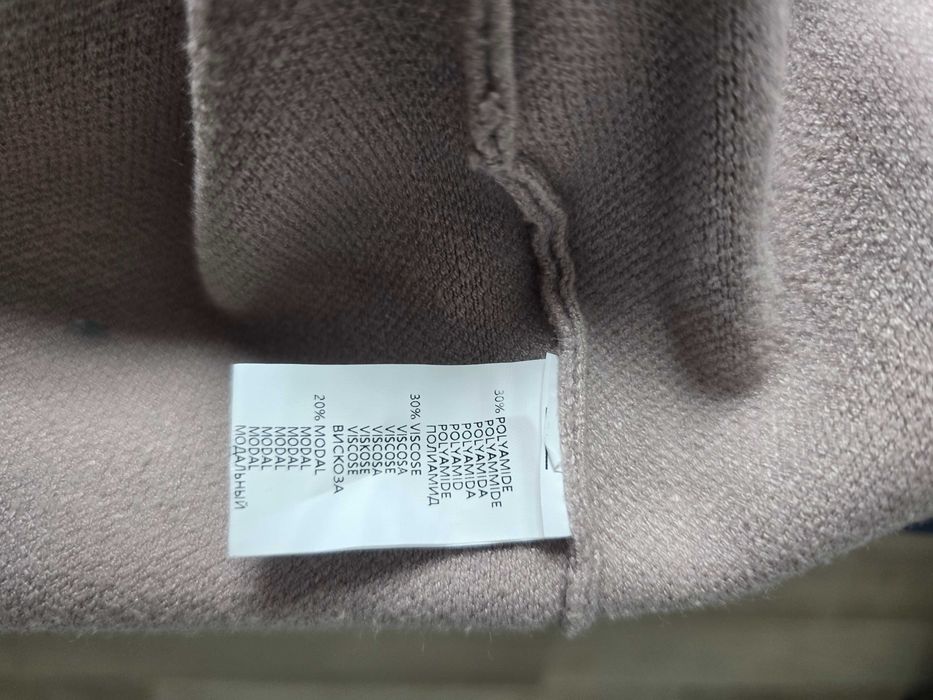 Kardigan z kapturem fango sweter kożuszek oversize