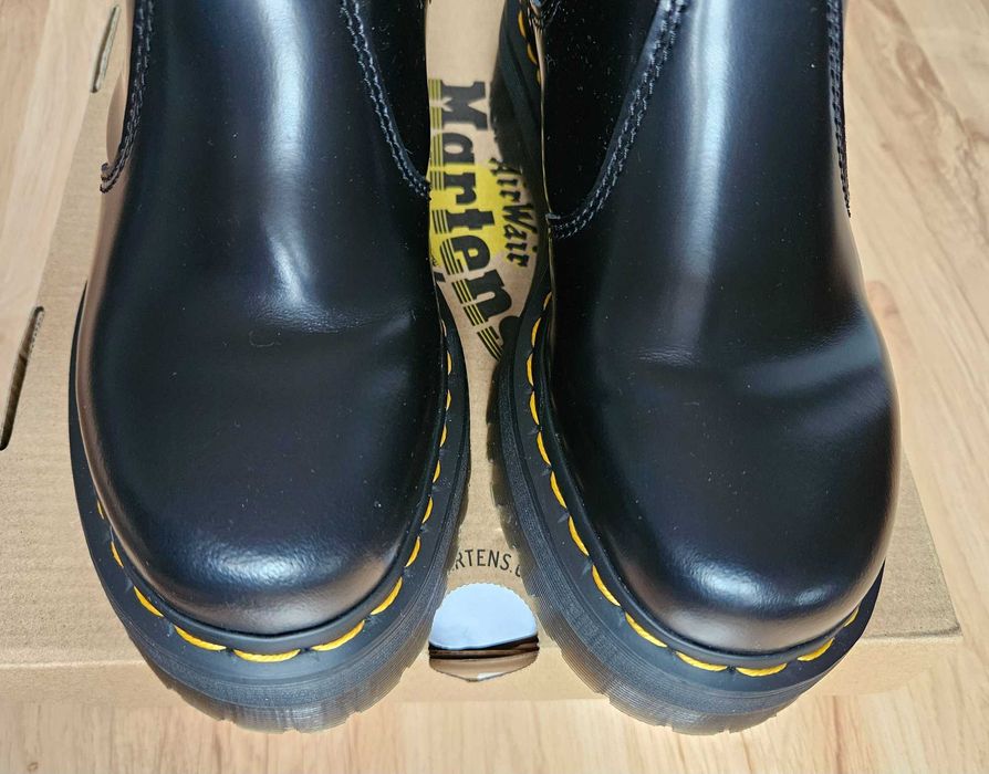 Dr. Martens sztyblety 2976 Quad Smooth Leather Platform Chelsea Boots