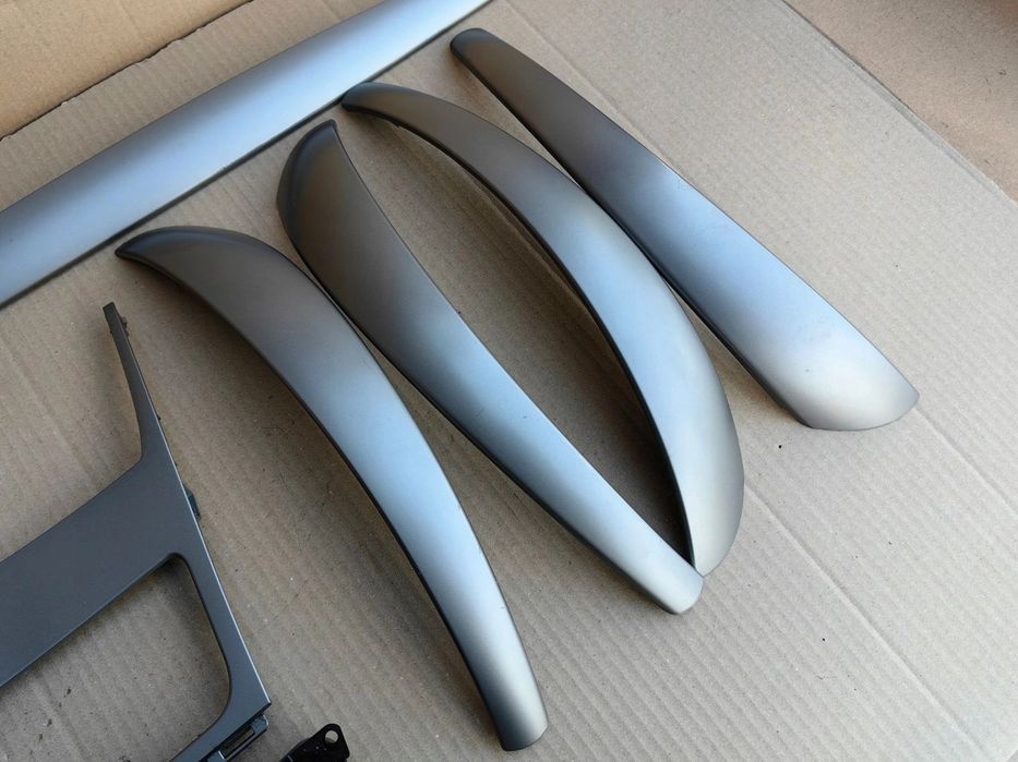 Dekor dekory listwy ozdobne BMW 1 e87 cały zestaw aluminium srebrne