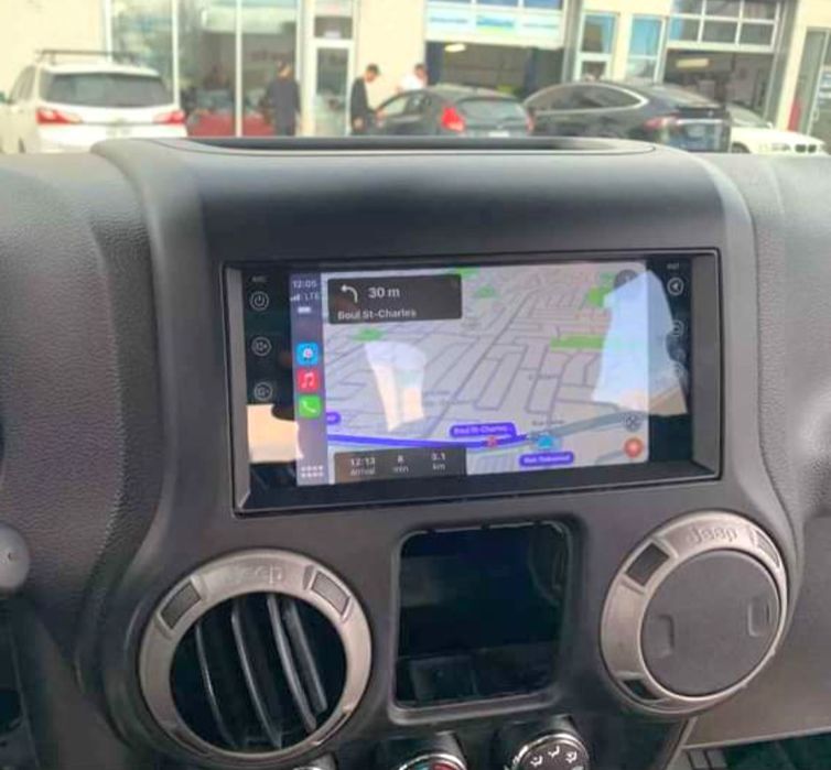 Rádio Android 14 com GPS Jeep Wrangler, Cherokee, Compass (Artigo Novo