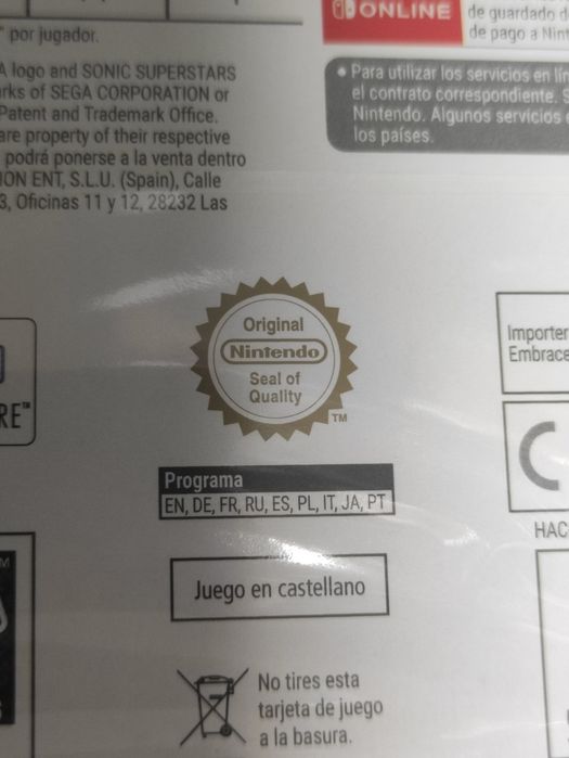 Na Lewara Gra Nintendo Switch Sonic Superstars