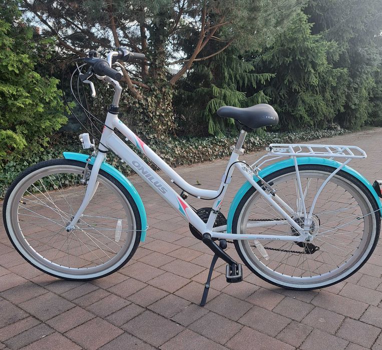 Rower Onilus Calista biały połysk plus Kask