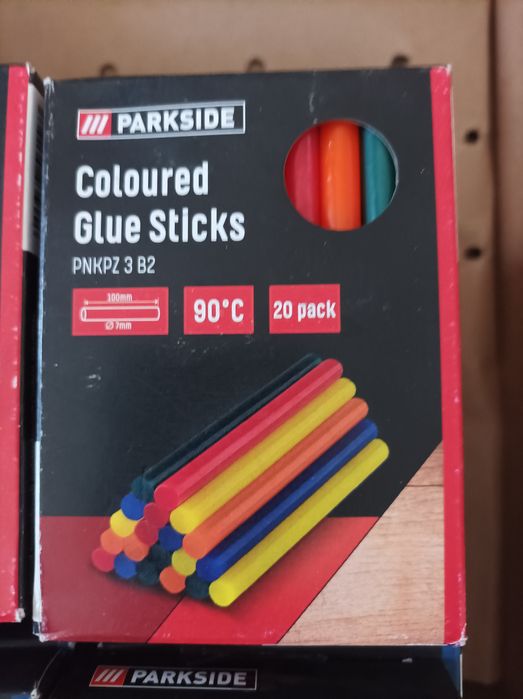 Klej na goraco kolorowy bez brokatu 10 op