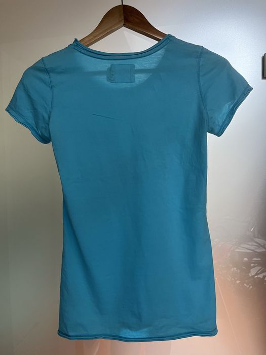 Niebieska dziewczęca koszulka z nadrukiem H&M