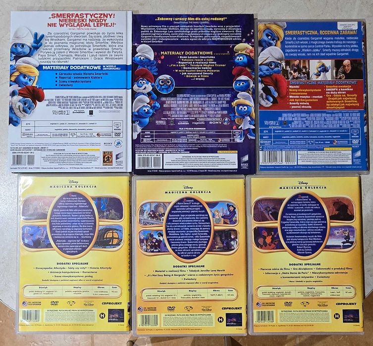 Spider-Man, Auta, Smerfy, Samoloty, Dzwonnik z Norte Dame - filmy DVD
