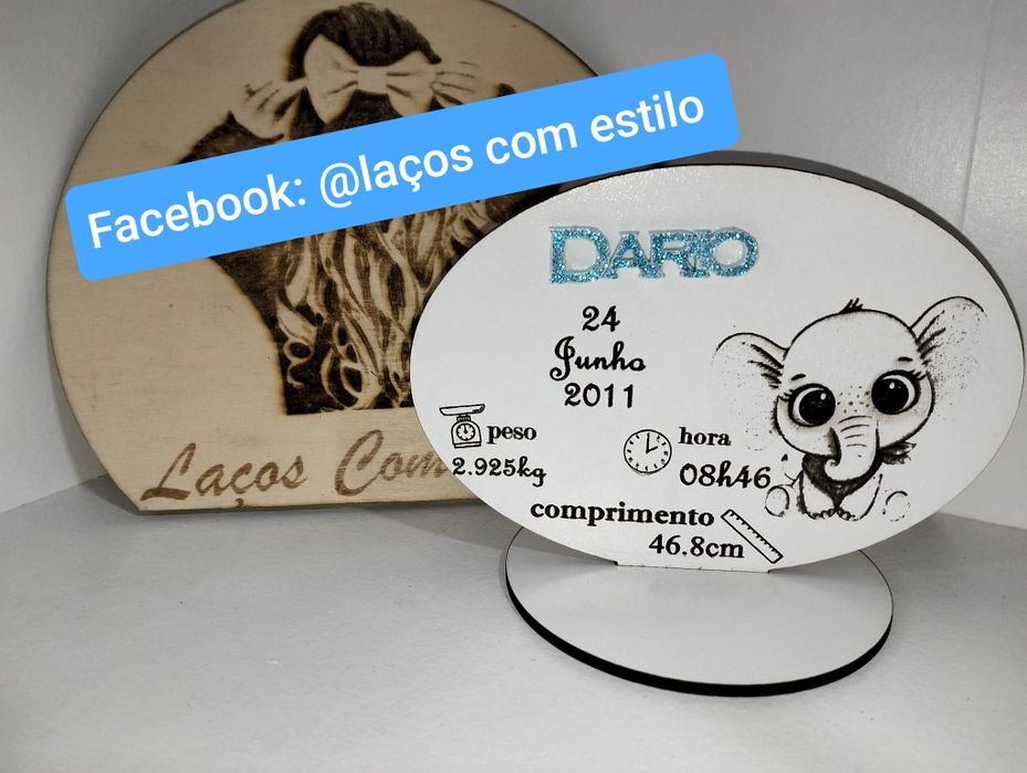 Placa nascimento MDF personalizada
