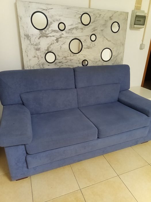 Sofá 3 lugares Azul