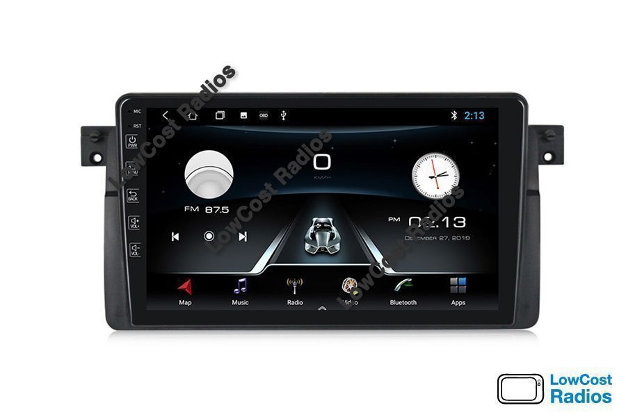 Rádio GPS ANDROID 15 - 9 POLEGADAS — BMW E46 (Série 3) com Wifi e USB | CARPLAY • ANDROID AUTO