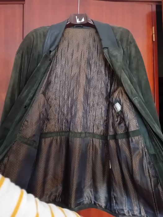 Genuine leather men's parka, size XL, as new64740623020802123