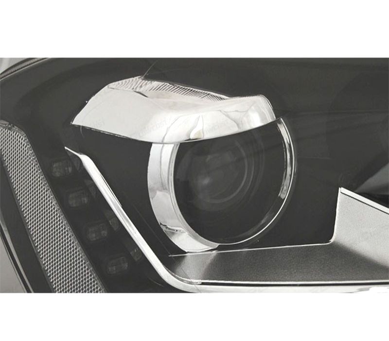 FAROIS FRONTAIS VOLKSWAGEN VW PASSAT B7 10-14 LUZ DIURNA FUNDO PRETO H7+H7