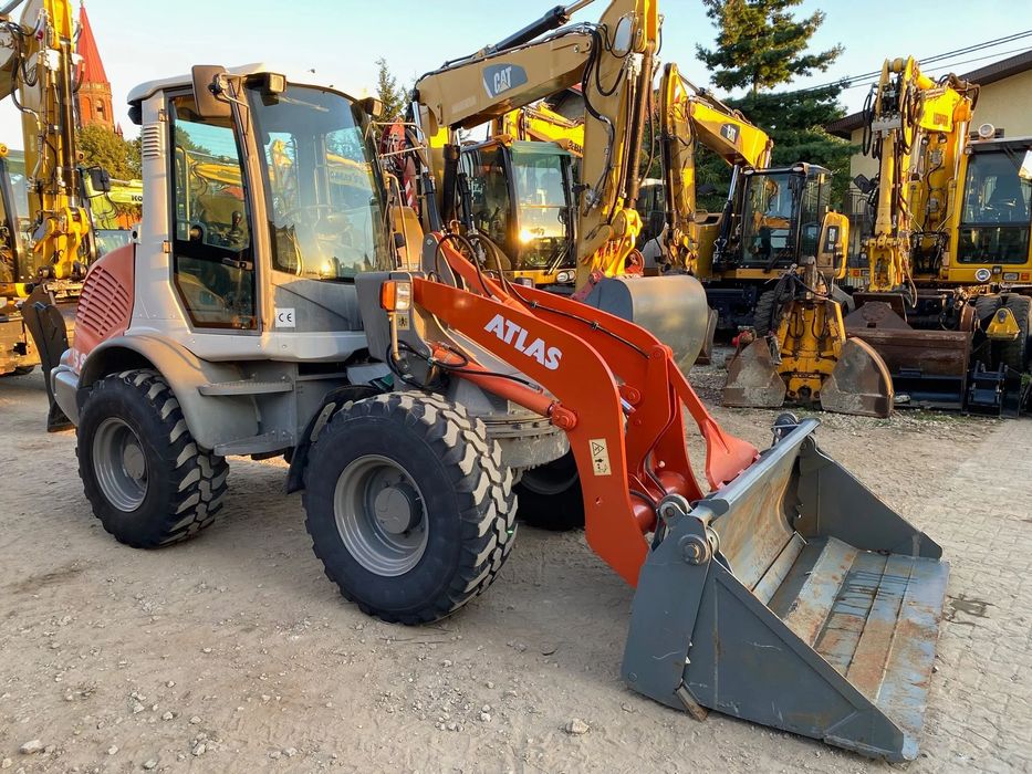 Atlas AR75S, 2014 ROK, WIEŻA OBROTOWA, ŁYŻKA OTWIERANA + WIDŁY, z NIEMIEC,  6500 kg, bez DPF, bez AdBlue, 6900 MTH, szerokie opony w bdb stanie