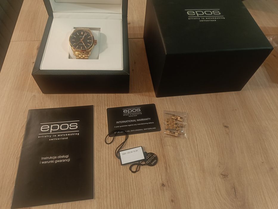 Szwajcarski zegarek męski  epos passion automatic 3501  złoty