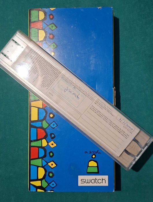 Caixa completa para relógio Swatch A Escola, Ano 2000