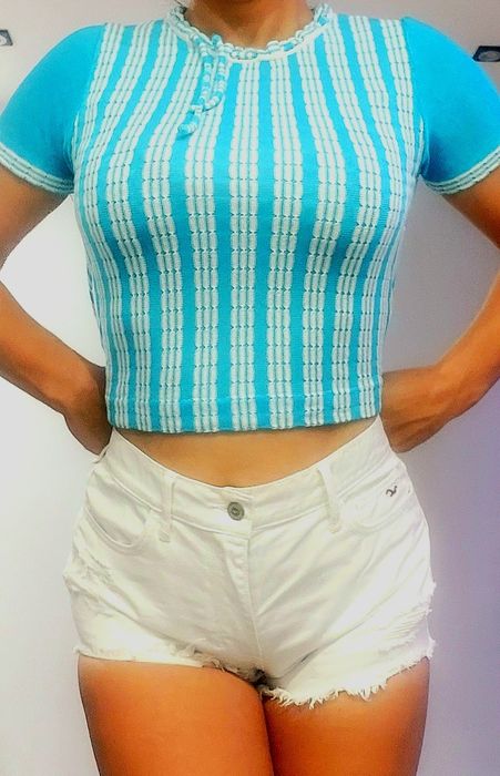 Bluzka.  Lata 80-te.  Ro.  S/M. Vintage   36/38  Seks Pask