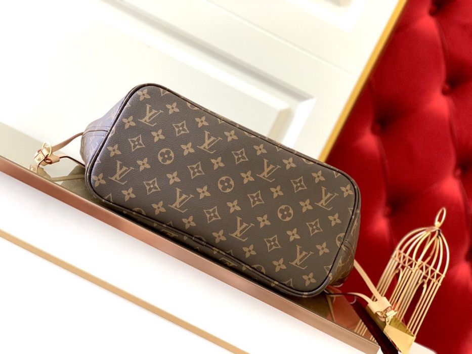 Torebka Louis Vuitton NEVERFULL mm gm SKORA monogram nr seryjny ebene