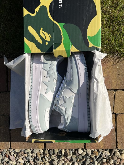 A Bathing Ape Bape Sta Gray White