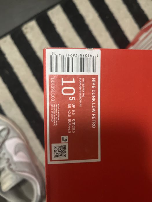 Nike dunk low 44.5