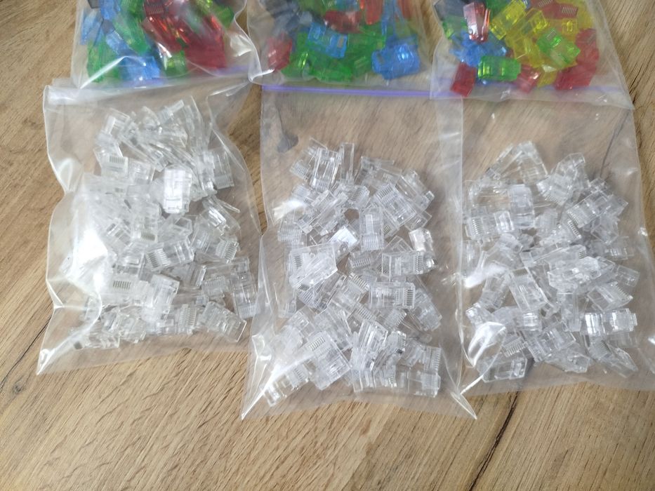 Сквозные Джеки 50 шт/упаковка , rj45 цветные, для витой пары