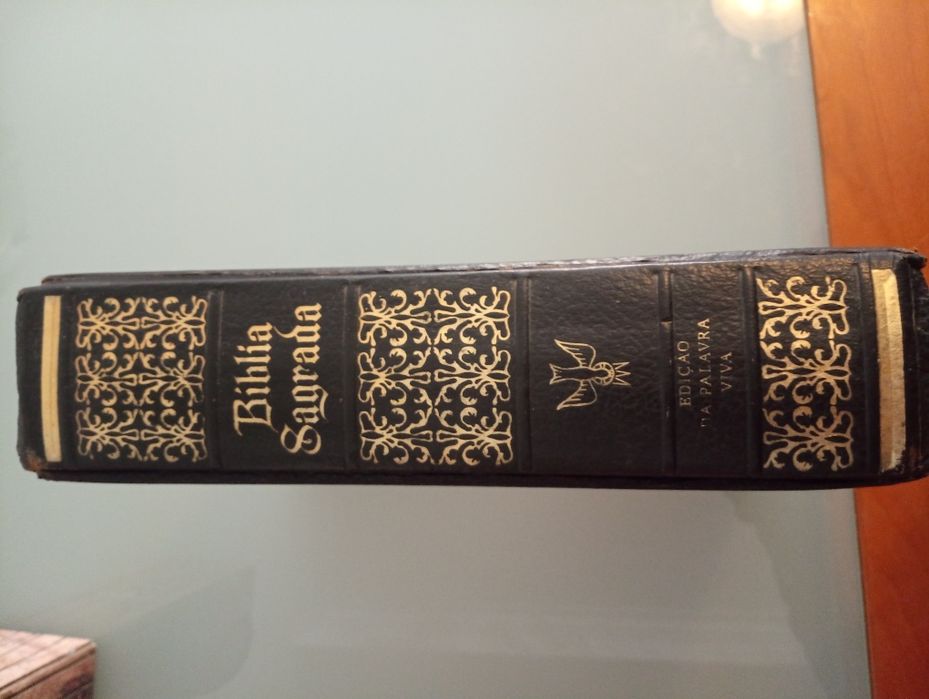 Biblia Sagrada -  Edição de Luxo	Com aplicações de ouro - Edição da Palavra Viva	-Em bom estado