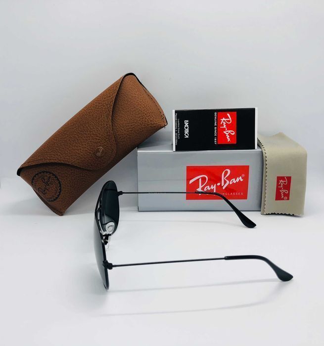 Солнцезащитные очки Ray Ban Aviator Large Metal 3025 Black 58мм стекло