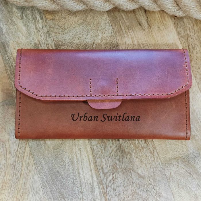 Portfel damski skórzany z grawerem Personalizowana portmonetka damska