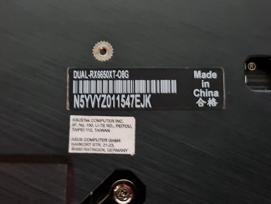 Відеокарта Asus Radeon RX6650XT