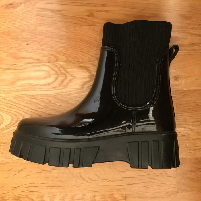 Botas de combate Sugerpunk, pretas com sola grossa