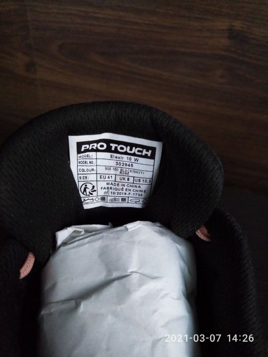 Кроссовки Pro Touch Elexir 10 темно-синего цвета р.41. стелька 27 см.