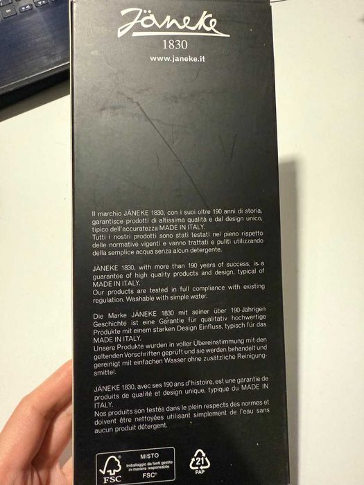 Гребінець Janeke біло-золотий 21см - преміум лінійка