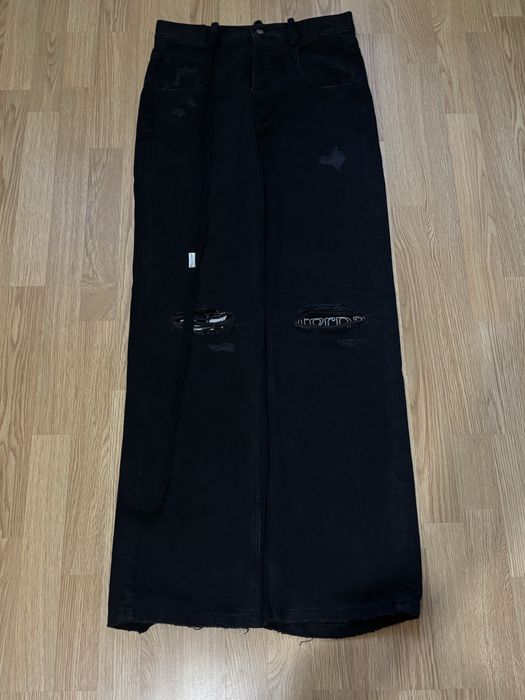ANN DEMEULEMEESTER Straight Jeans Flared Bootcut Opium Archive Indiesleeze Rick Owens Style