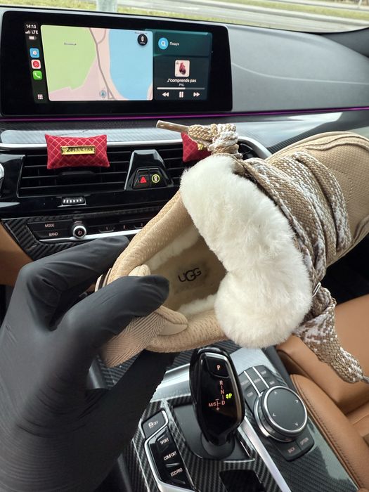 Жіночі кеди кросівки уги UGG LowMel biege бежеві/чорні