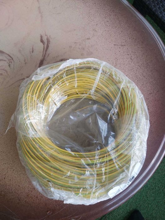 Przewód LGY 6mm2 PE ochronny zółto zielony / 100m/