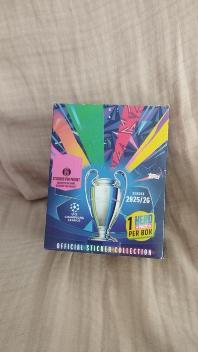 Caixa 50 Saquetas Cromos Champions League 2025/2026 (Topps)