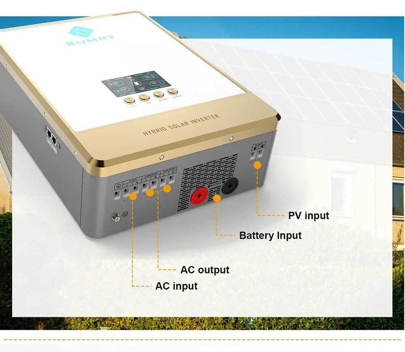 Гибридный солнечный инвертор чистой синусоиды 24v/3,8кВт с Wi-Fi