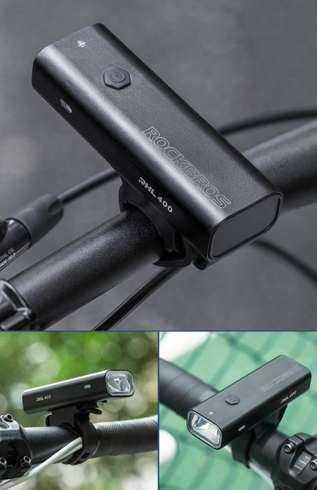 Нові велосипедні ліхтарі Rockbros RHL 400 Lm