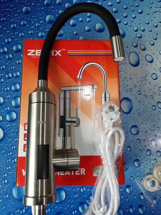 Проточный водонагреватель Zerix ELW35-EF-G 3,3kW с силиконовым изливом