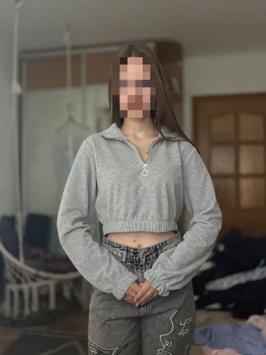 Кроп світшот half-zip
