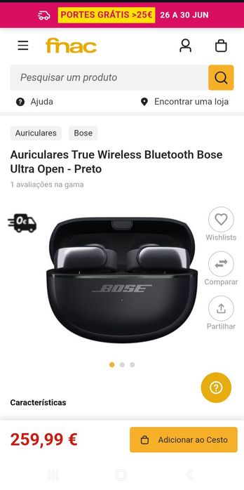 Bose Ultra Open Earbuds – Como Novos