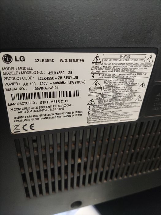 Vendo a funcionar TV/LCD LG