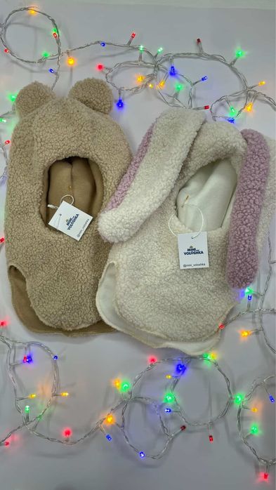 Шапка Тедді шапка шолом з вушками зимова шапка дитяча шапка з вушками