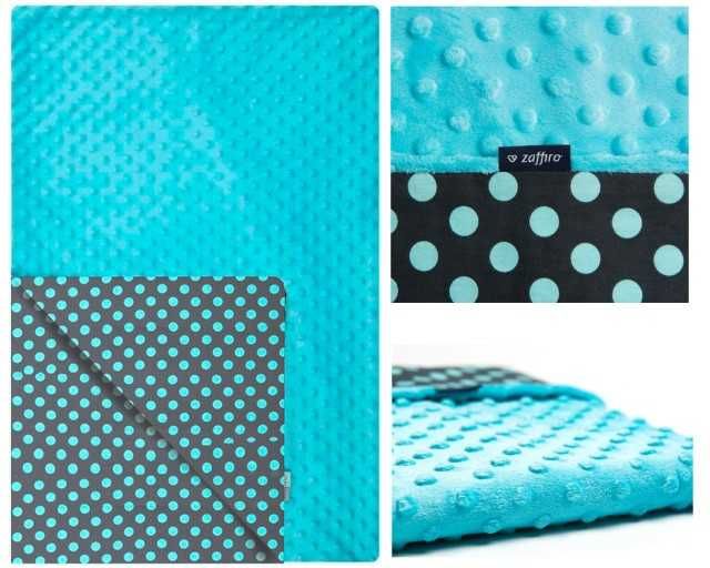 Dwustronny kocyk minky+bawełna75x100 WOMAR ZAFFIRO !WYPRZEDAŻ!