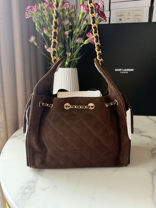 Torebka Chanel S25 Brown Suede