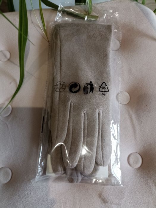 Rękawiczki beżowe/fango