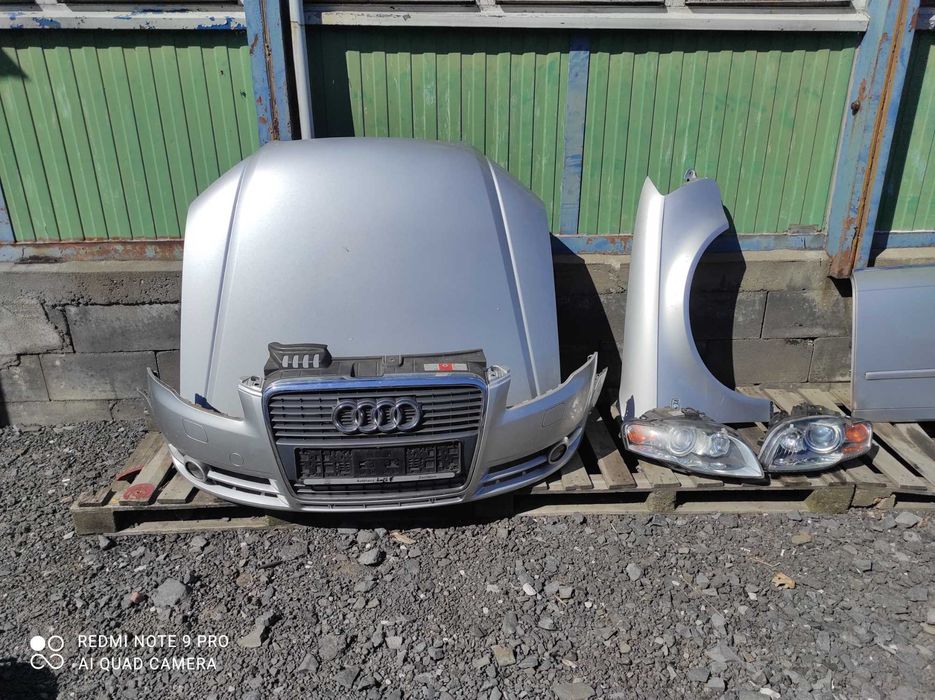 Audi a4 b7 LY7W maska zderzak Xenon błotnik lampy Xenon wzmocnienie