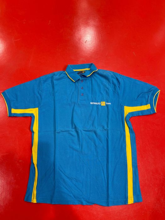 Camisa Polo Vintage 2005 da Renault F1 Team - Azul e Amarelo -M