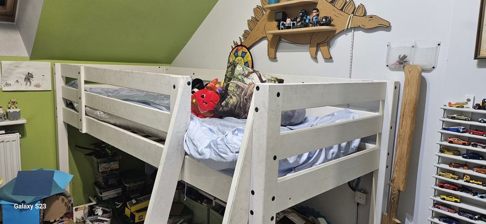 Łóżko piętrowe z drabinką  206x 87cm