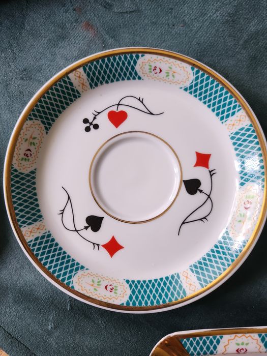 Ćmielów porcelana zestaw brydżowy