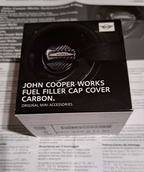 MINI John Cooper Works nakładka z karbonu na korek wlewu paliwa